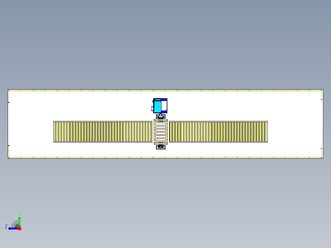 大型车间加工翻转生产线设计右视图