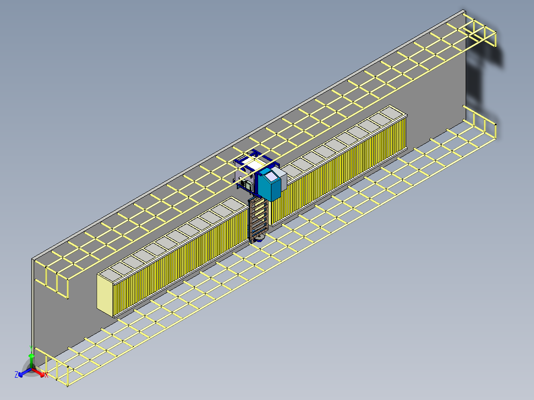 大型车间加工翻转生产线设计正等轴测图