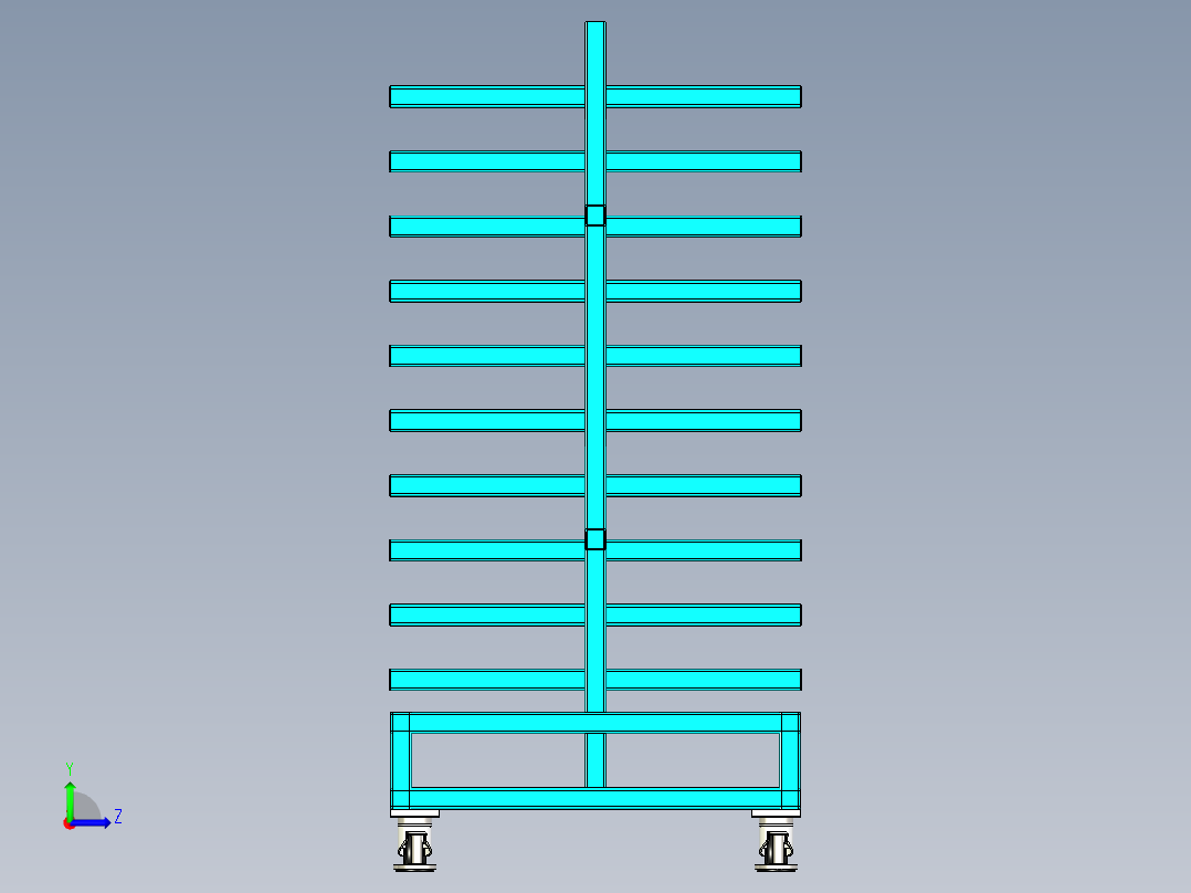货架设计图左视图