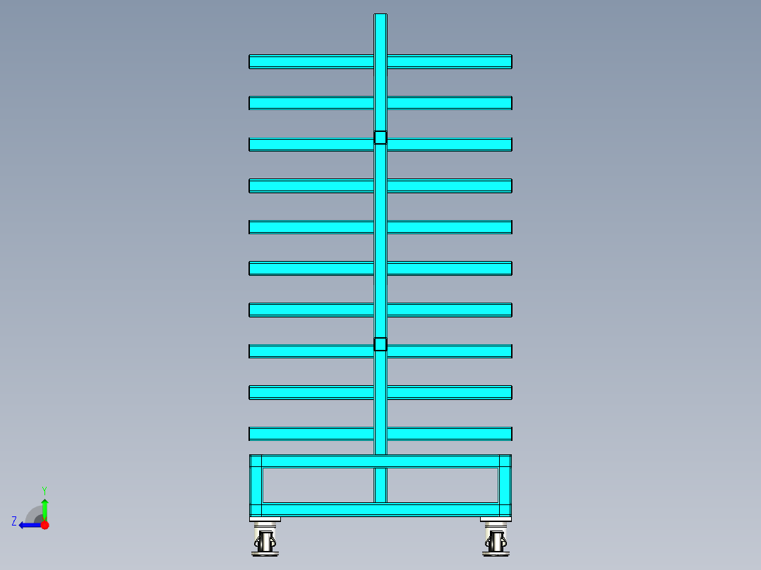 货架设计图右视图