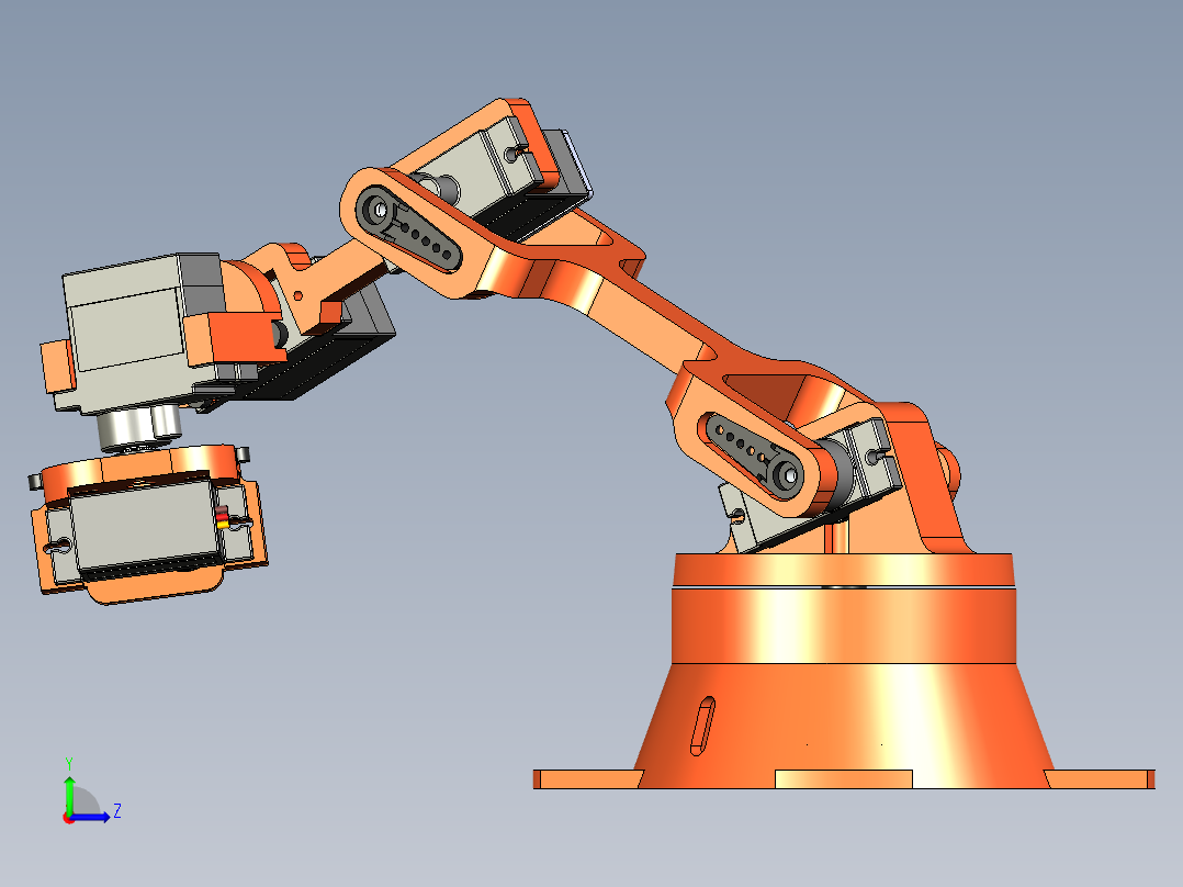 五轴机械臂左视图