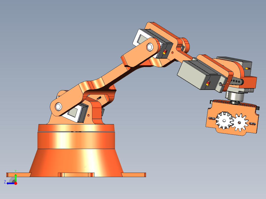 五轴机械臂右视图