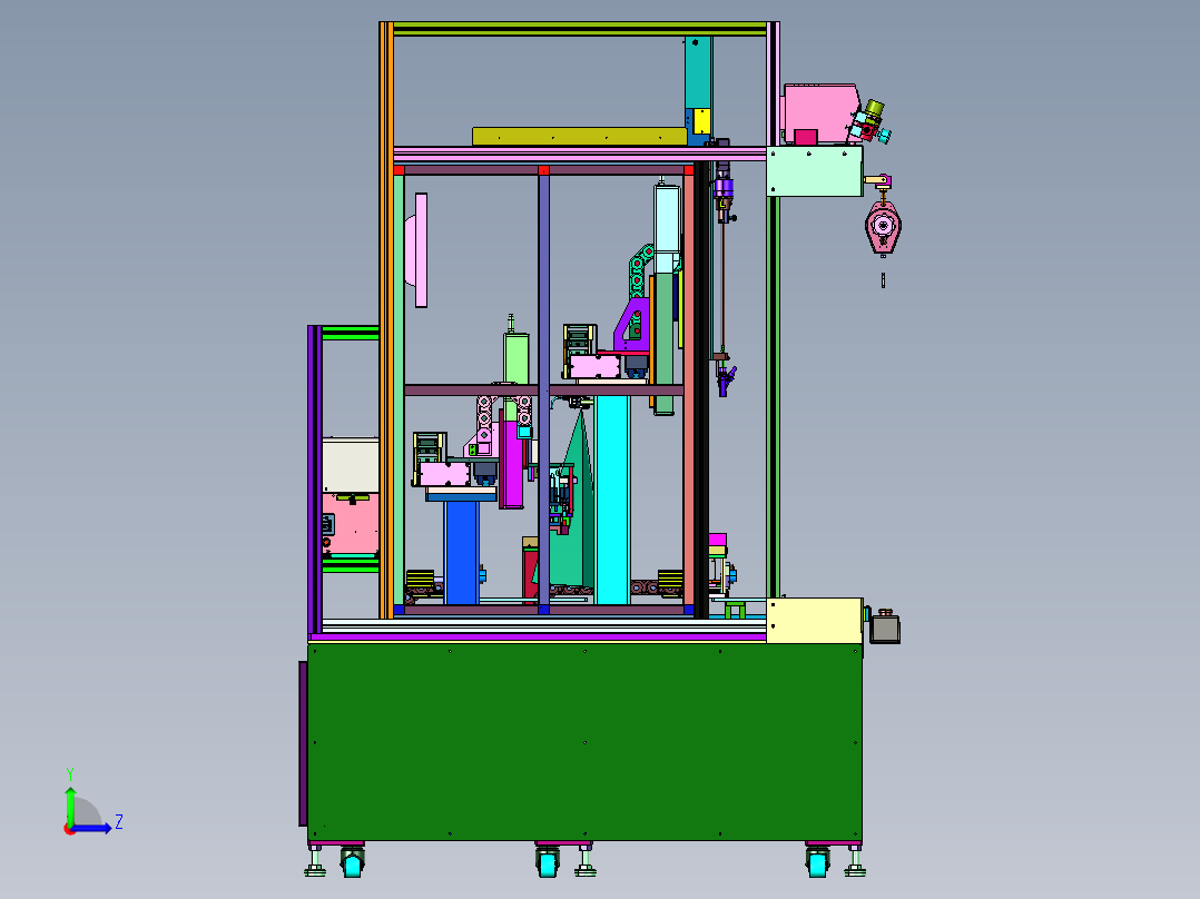大灯电路板涂胶和紧固设备左视图
