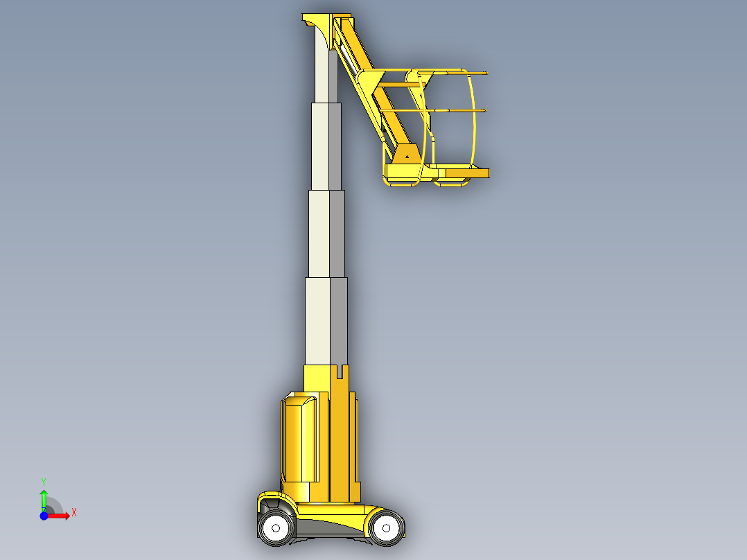 B3004066-垂直桅杆 升降平台前视图