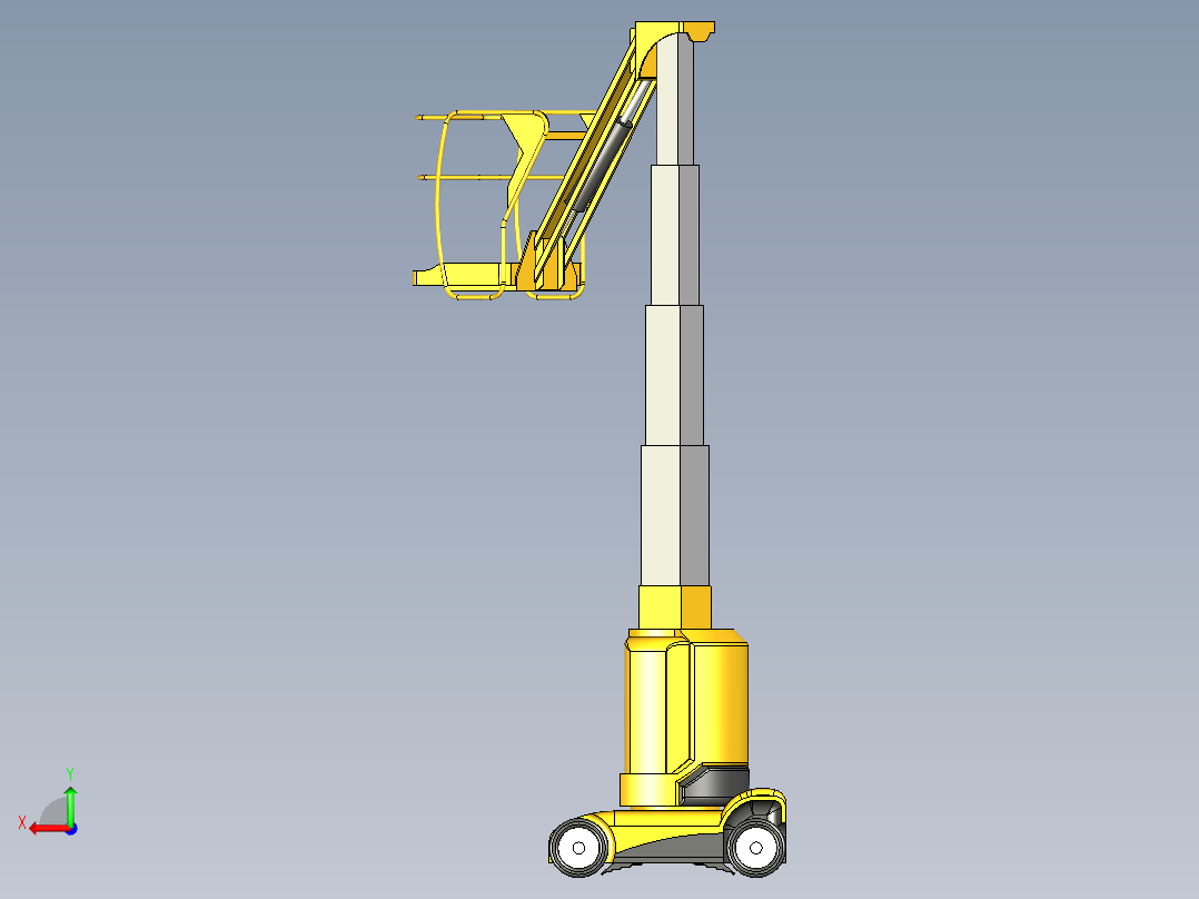 B3004066-垂直桅杆 升降平台后视图