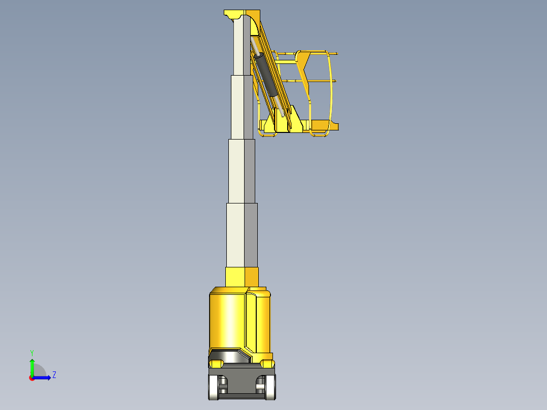 B3004066-垂直桅杆 升降平台左视图