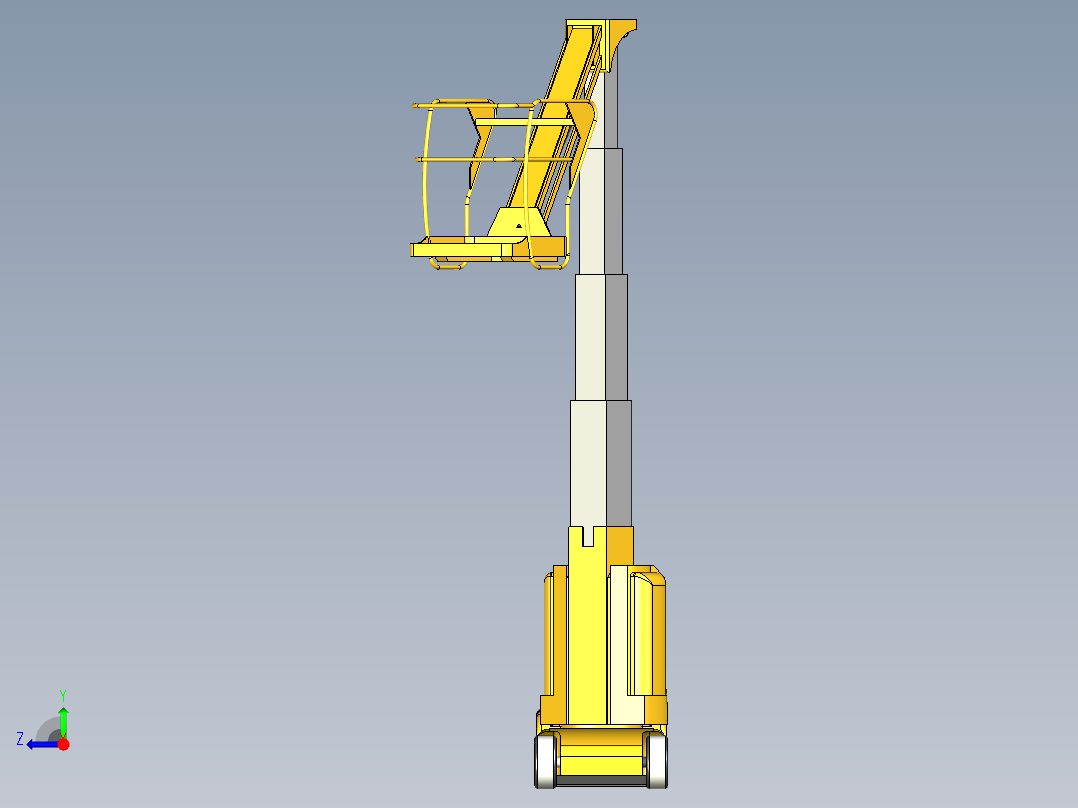B3004066-垂直桅杆 升降平台右视图