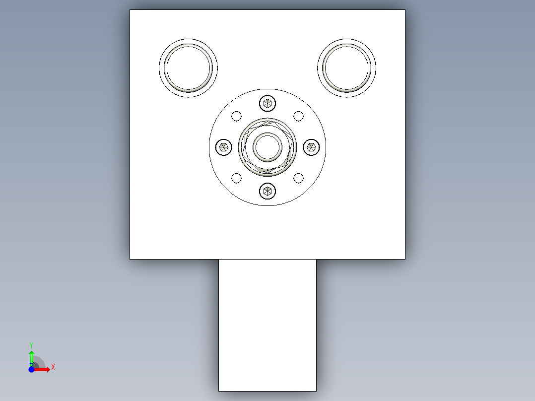 导流罩落料正反拉深模前视图