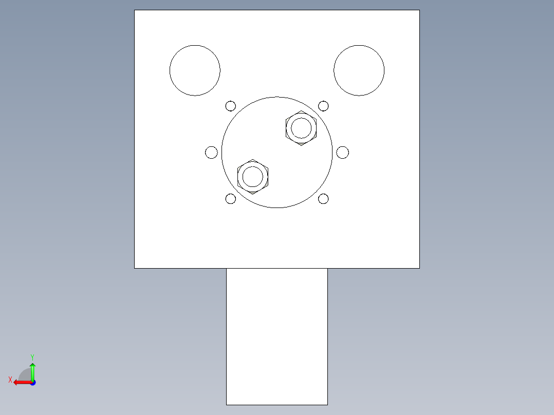 导流罩落料正反拉深模后视图