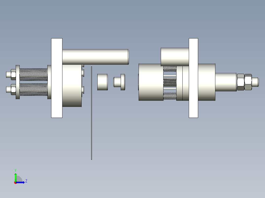 导流罩落料正反拉深模左视图