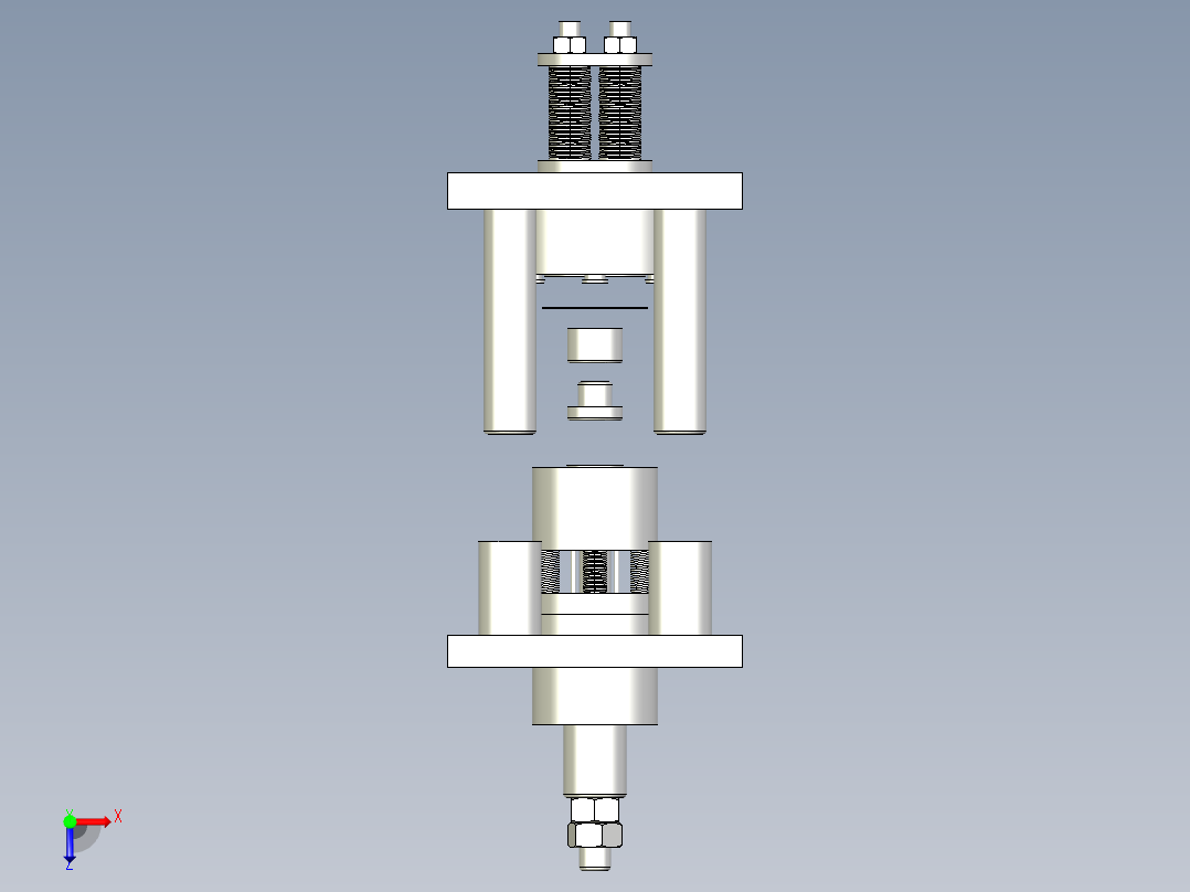 导流罩落料正反拉深模俯视图