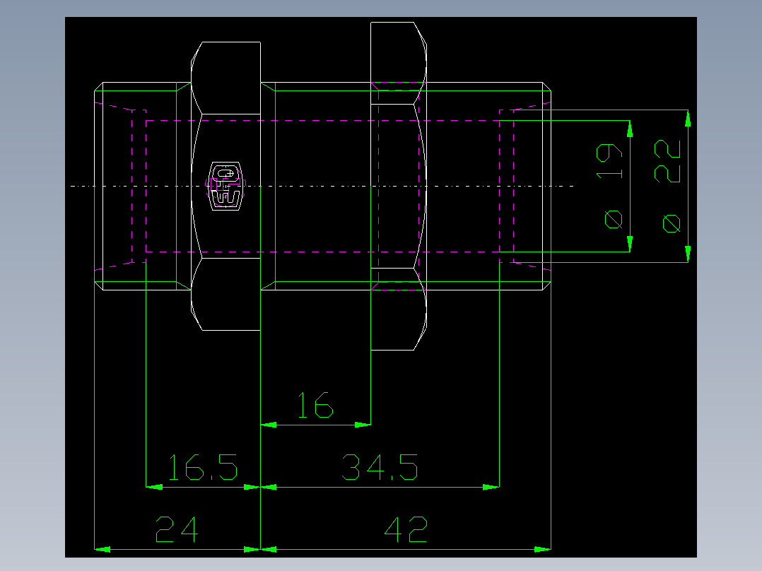 PARKER管接头EO Bulkhead union SV22LOMDCF(16)_front