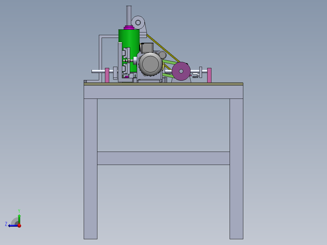 半自动钻床设计【数控钻床】【含三维SOLIDWORKS】右视图