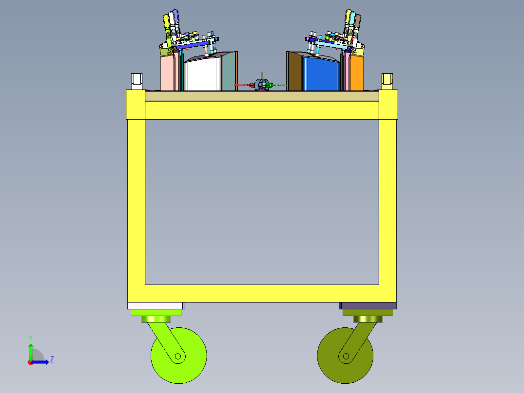 后门低音扬声器罩logo检具左视图