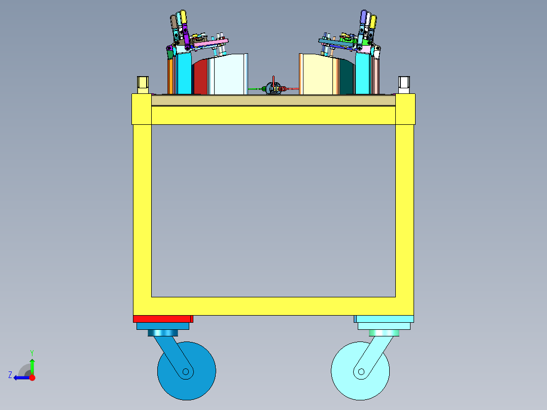 后门低音扬声器罩logo检具右视图