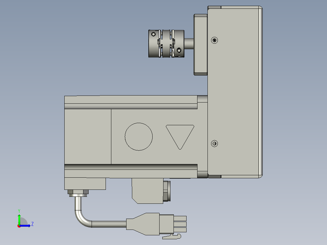 YLU055-001-轴承马达组左视图