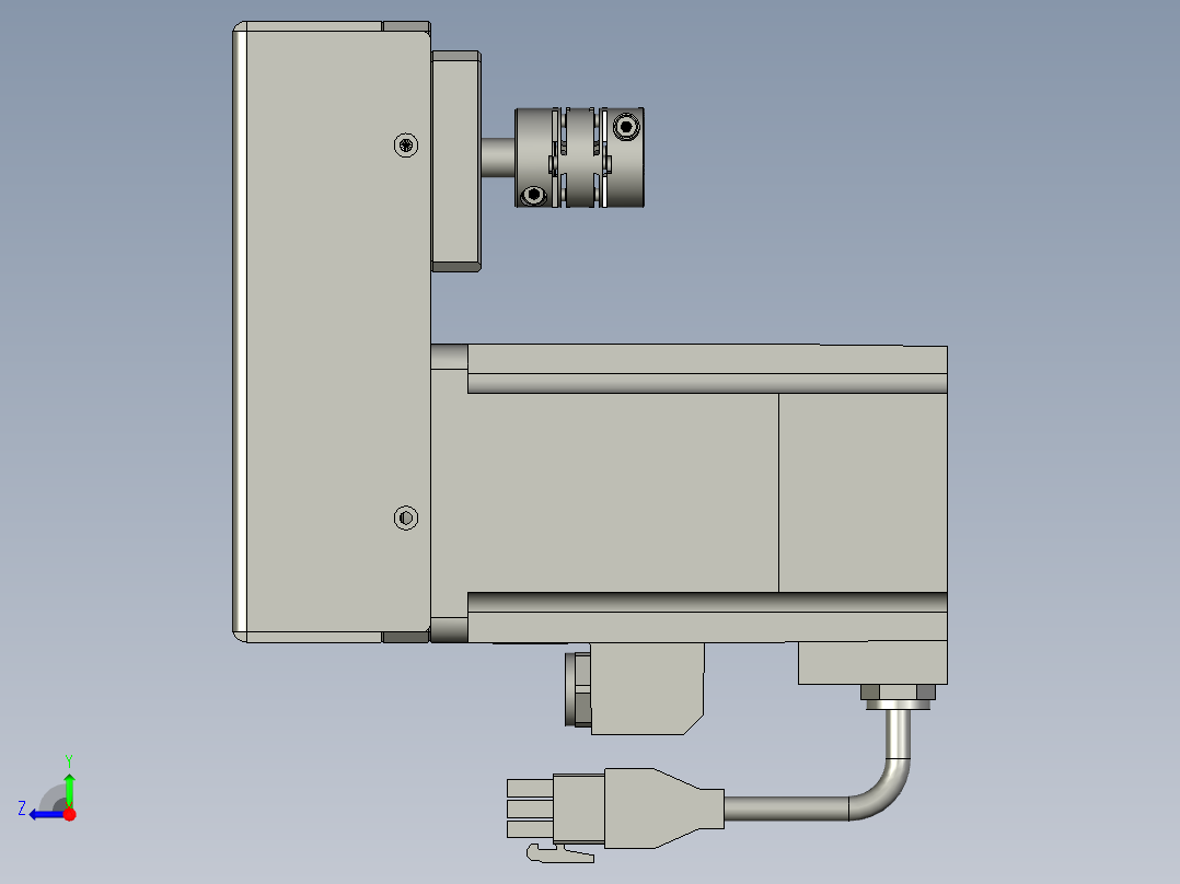 YLU055-001-轴承马达组右视图