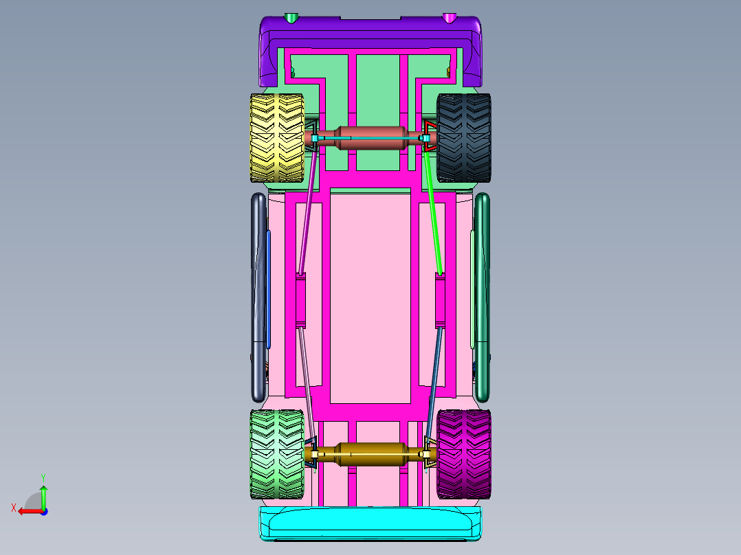 新型多用途皮卡车设计后视图