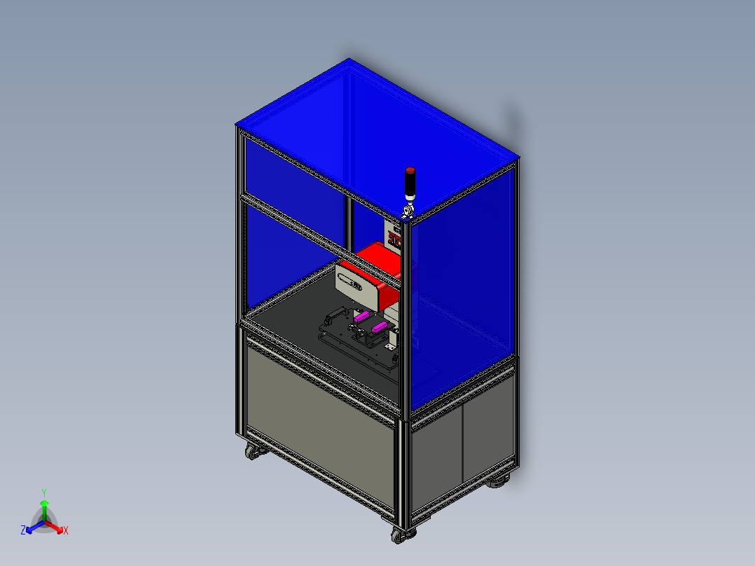 点针式打标设备主视图