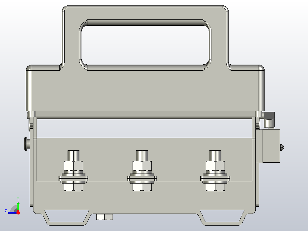 HR5-200_31 3P熔断器式隔离开关三维模型202011右视图