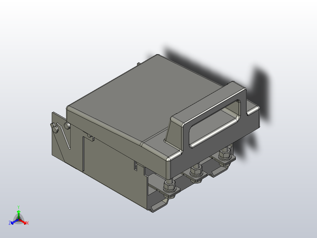 HR5-200_31 3P熔断器式隔离开关三维模型202011正等轴测图