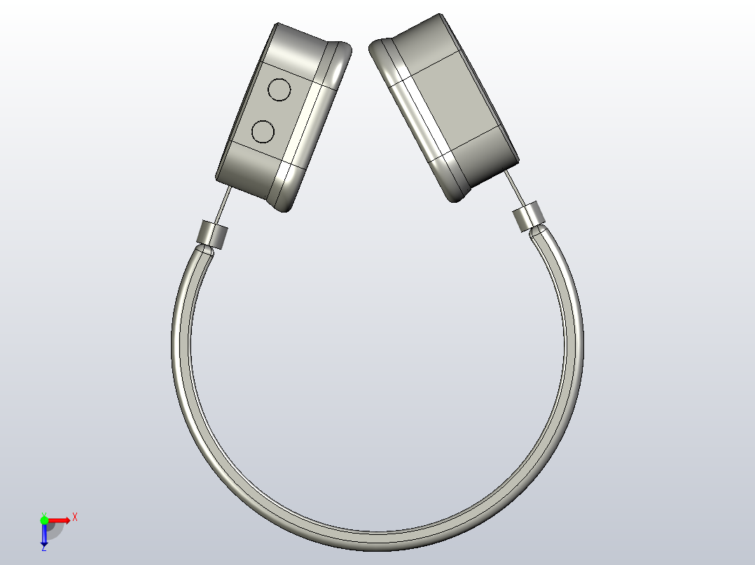 蓝牙耳机俯视图