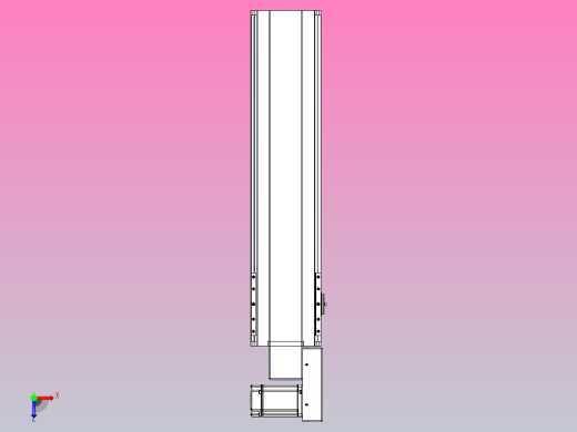 皮带直线轴半封闭可选导轨TPA-HNB-175D-140-L550-MR-Y-P75-N3俯视缩略图