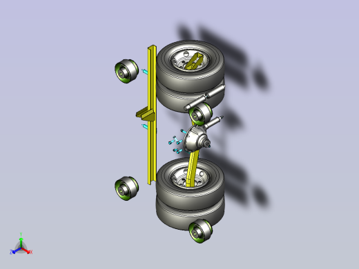 发动机后悬架模型3D图纸三维模型
