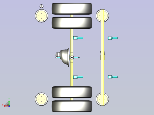 发动机后悬架模型3D图纸三维模型后视缩略图
