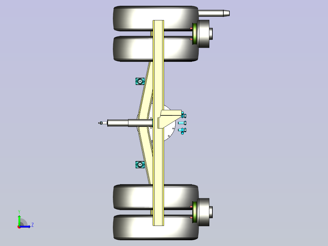 发动机后悬架模型3D图纸三维模型左视图