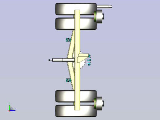发动机后悬架模型3D图纸三维模型左视缩略图