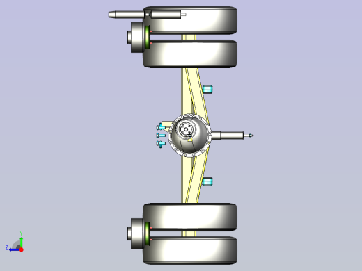发动机后悬架模型3D图纸三维模型右视缩略图