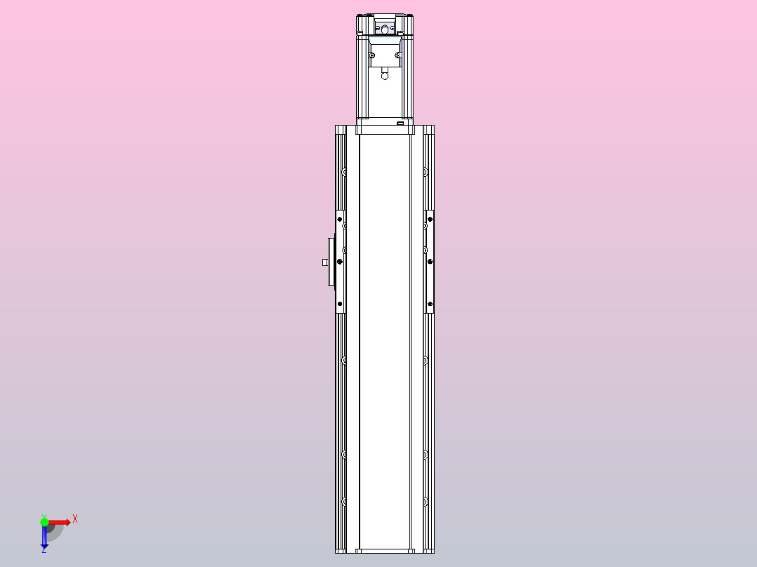 日规模组半封闭丝杆TPA-HNR-105D-1610C-L200-M-C-P40-N3俯视图
