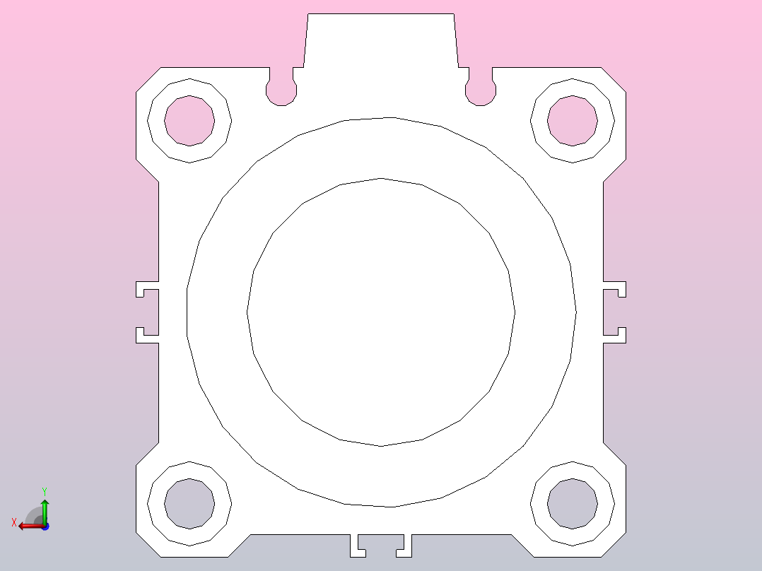 气缸CQ2B50-30DM后视图