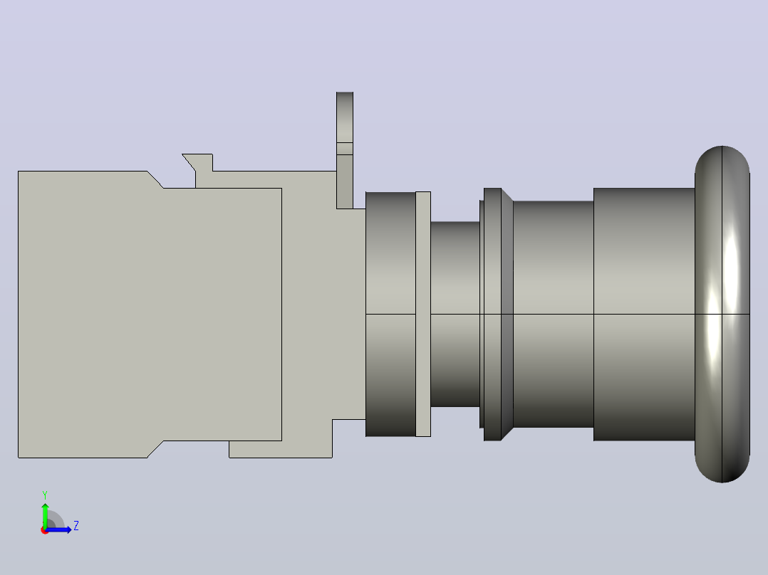 急停按钮开关 OMRON A22EL-M-24A-11左视图
