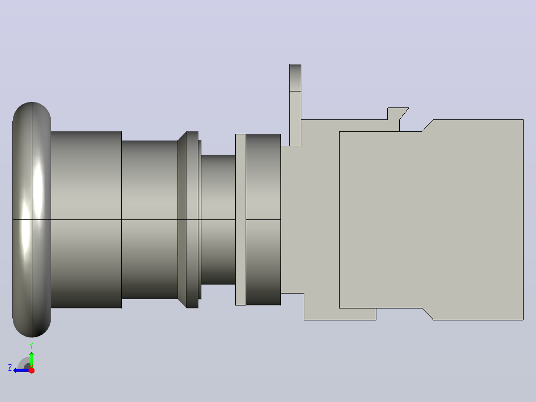 急停按钮开关 OMRON A22EL-M-24A-11右视图