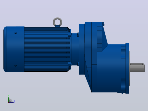 RXF67法兰轴伸式安装斜齿轮减速机RX67-Y0.25-4P-71-M1-0°-Φ160左视缩略图