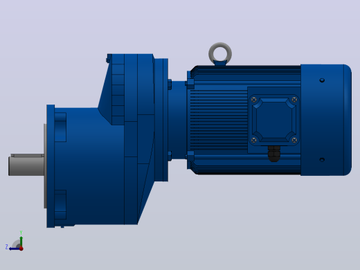 RXF67法兰轴伸式安装斜齿轮减速机RX67-Y0.25-4P-71-M1-0°-Φ160右视缩略图