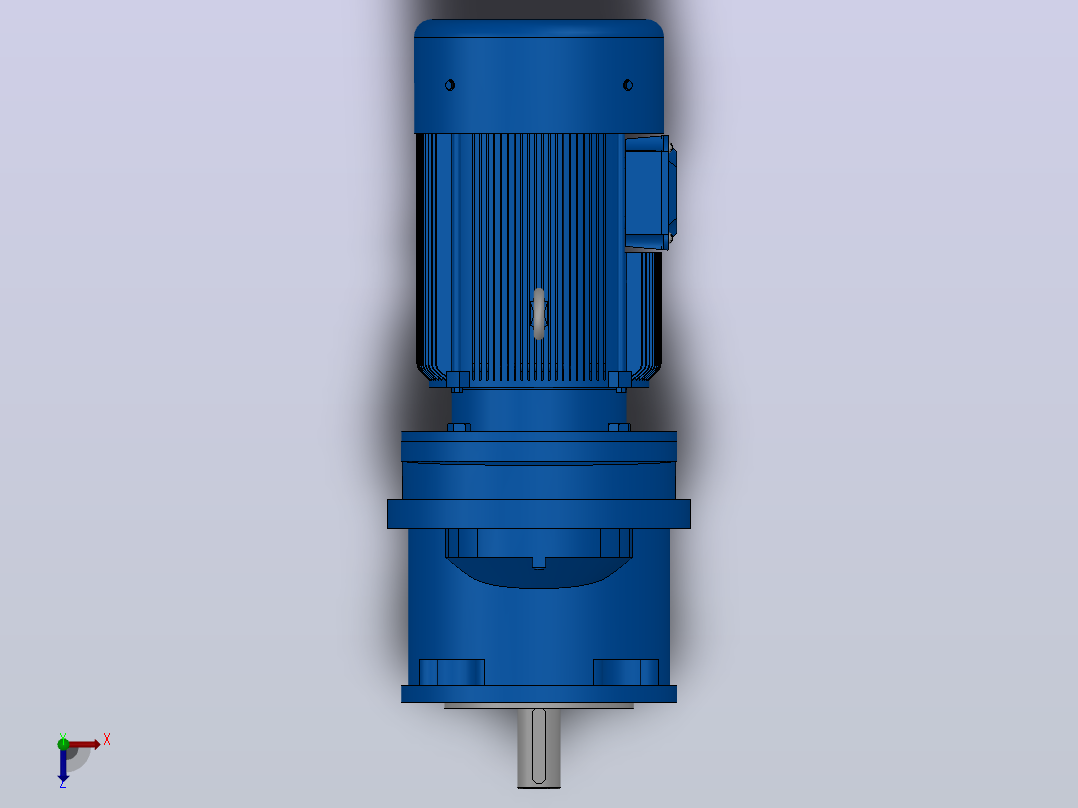 RXF67法兰轴伸式安装斜齿轮减速机RX67-Y0.25-4P-71-M1-0°-Φ160俯视图