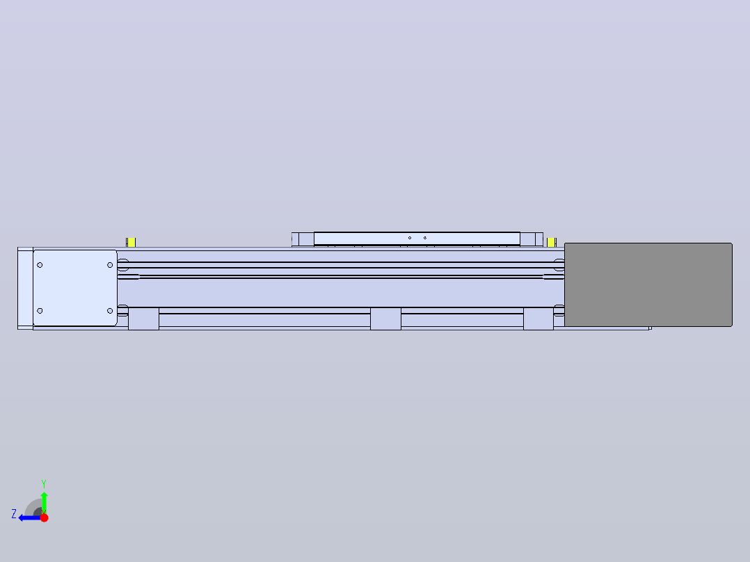 DMEB110L-RBCR欧规同步带模组直线模组（电机右后折）[DMEB110L-L13S350-DT750-C2U-RBCR]右视图