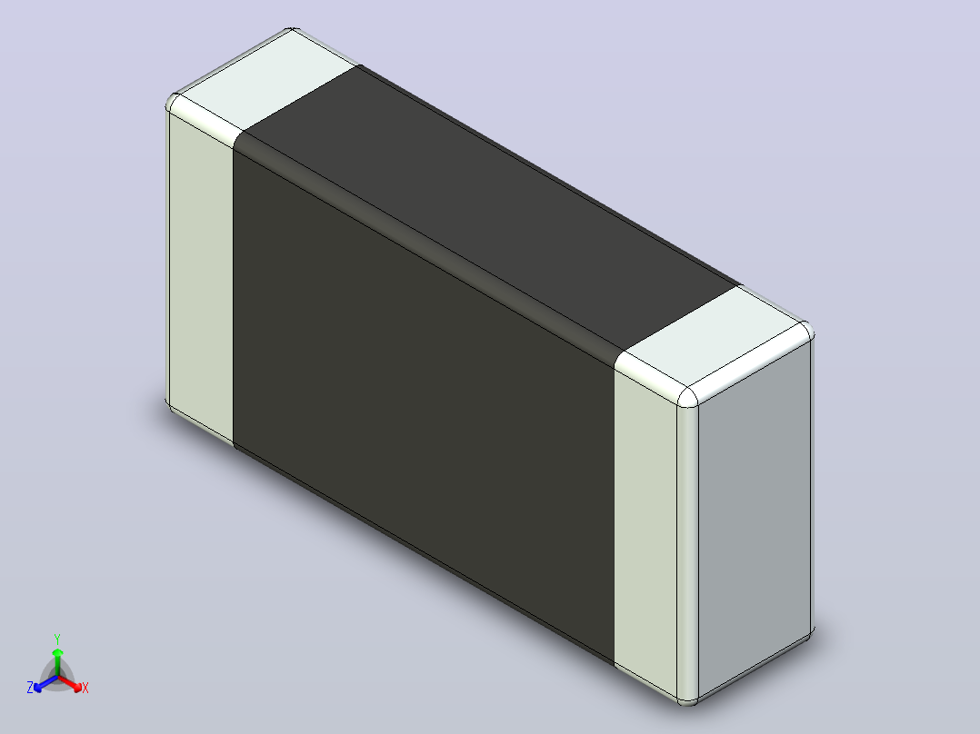 87x 片式电阻器封装 （SMD）RESC2513X63N正等轴测图
