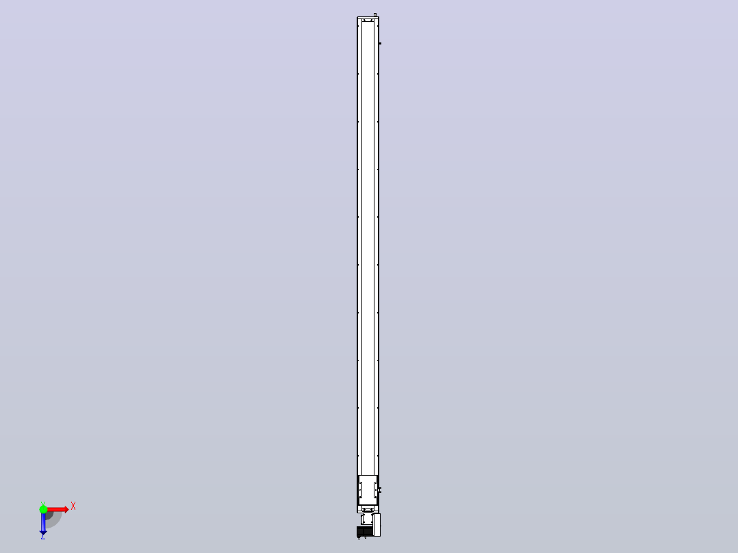 SCM14-2800-R滚珠花健、支撑座、滚珠丝杠、交叉导轨、直线模组俯视图