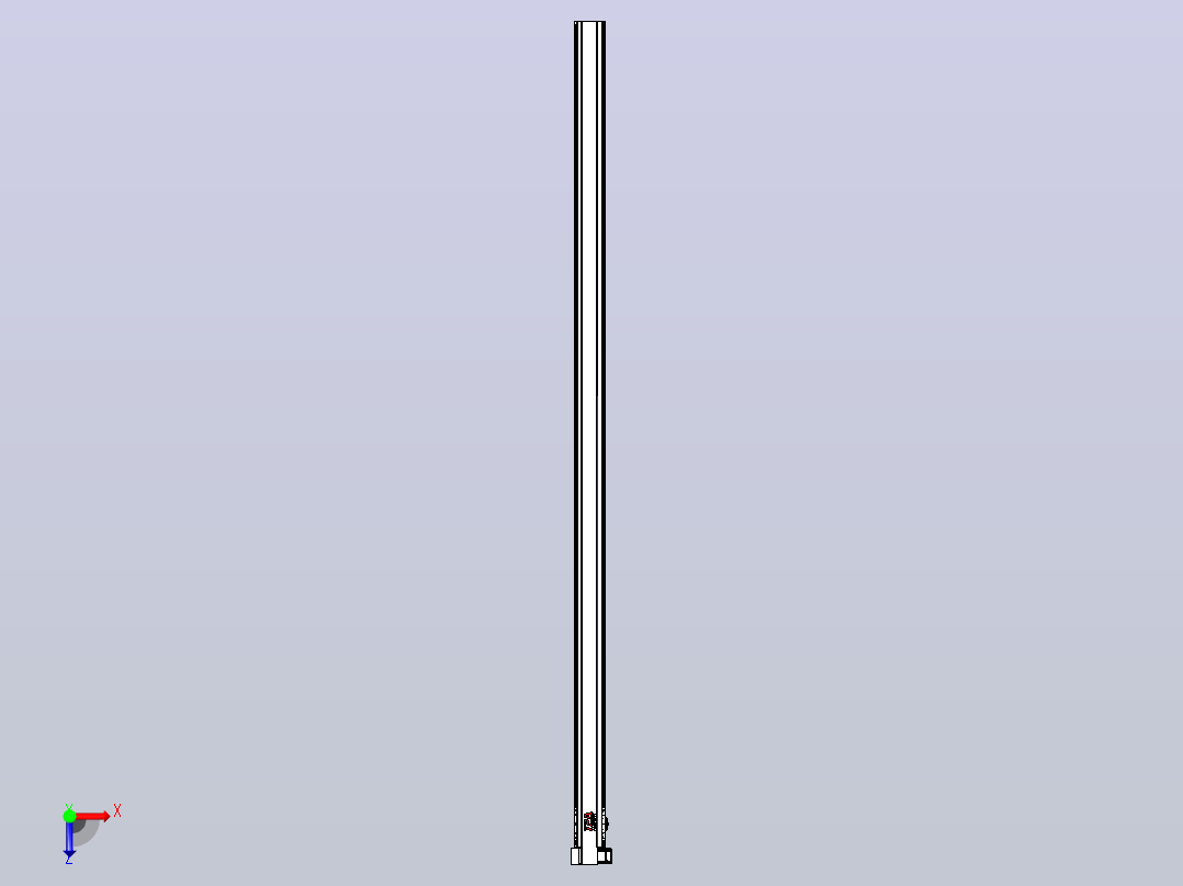 皮带直线轴半封闭可选导轨TPA-HNB-120D-110-L3000-LP-Y-P40-N3俯视图