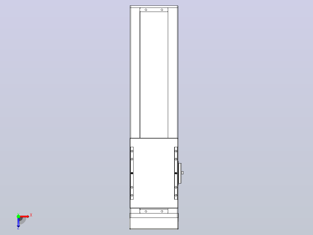 滚珠丝杠直线轴带导轨全封闭TPA-HCR-120D-1610C-L300-MP-Y-P40-N3俯视图