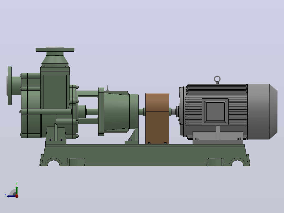 FZB型氟塑料合金自吸泵[40FZB-30L]右视图