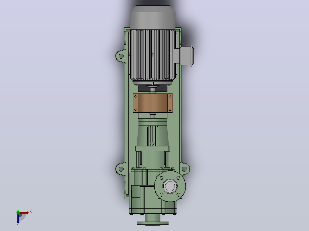 FZB型氟塑料合金自吸泵[40FZB-30L]俯视图