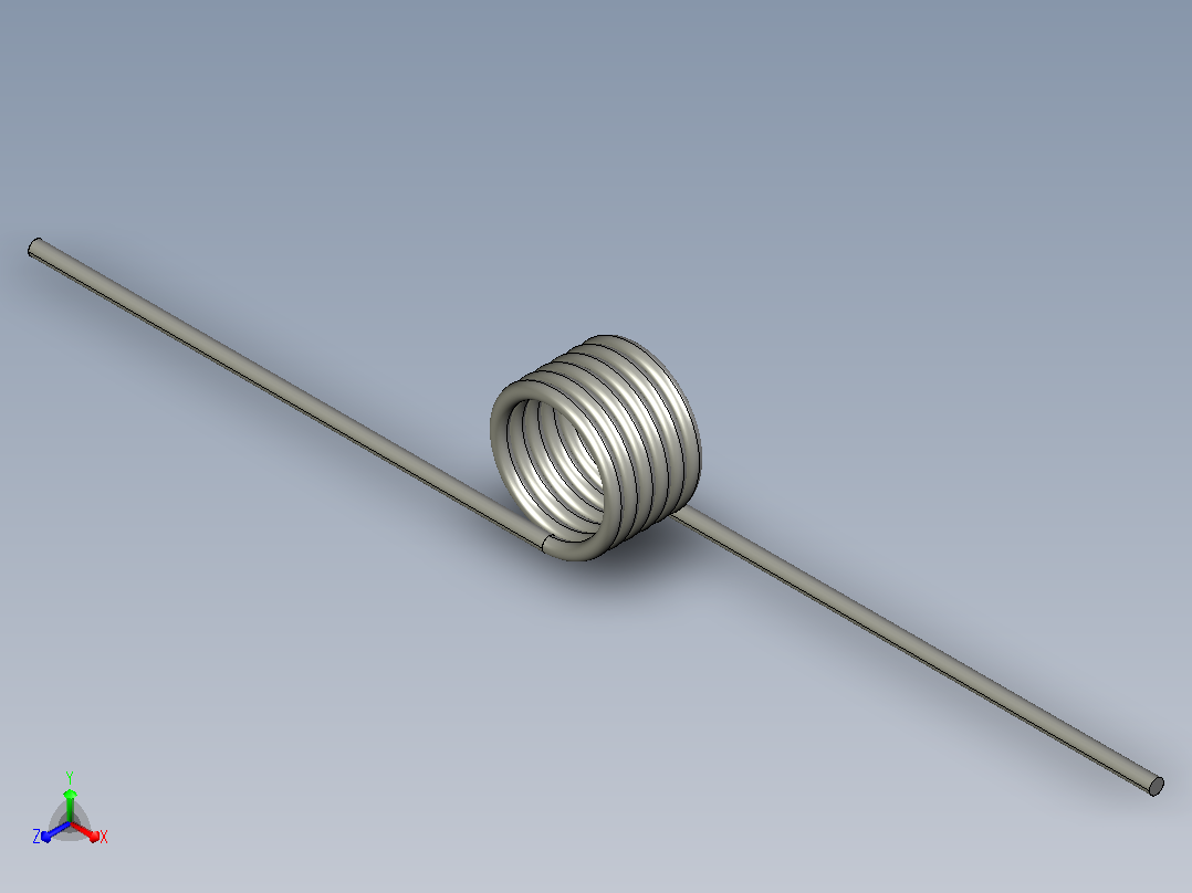 扭转弹簧torsion_spring_t014-180-078-x-l正等轴测图