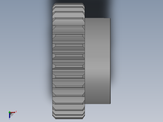 凸缘型模数1.5直齿轮压力角20°_GSDDC-1.5-34-15-dc8-A俯视缩略图