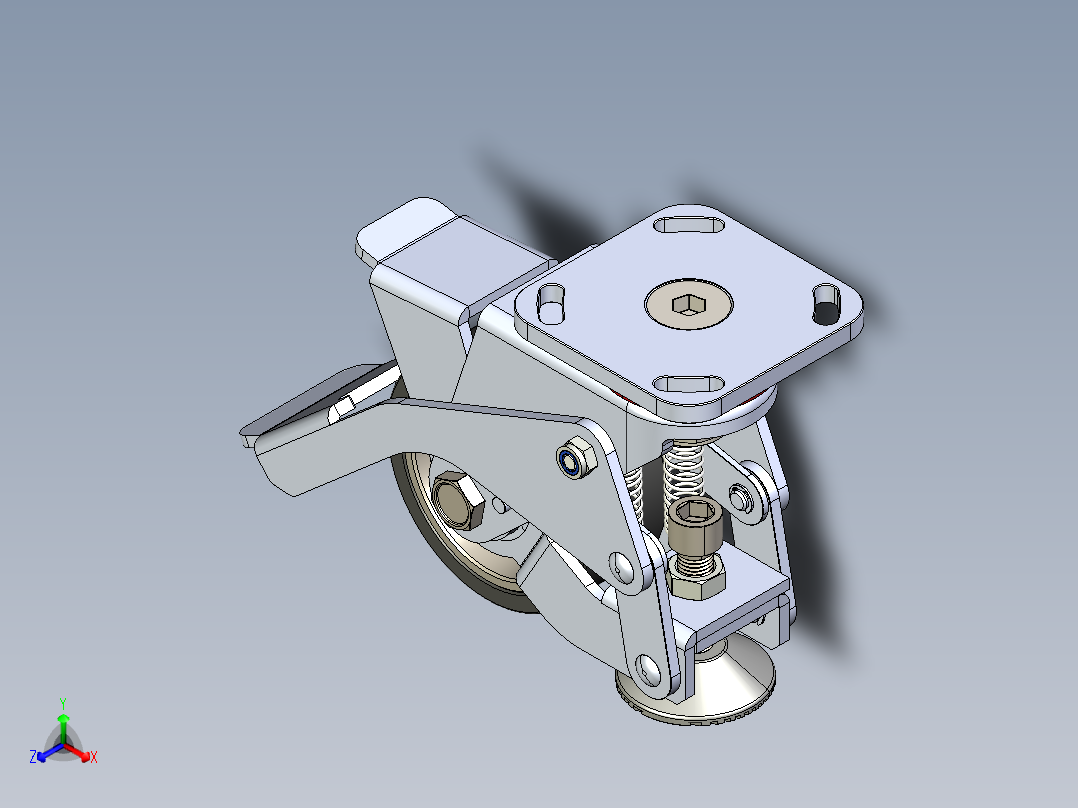 脚踏式重型找平脚轮