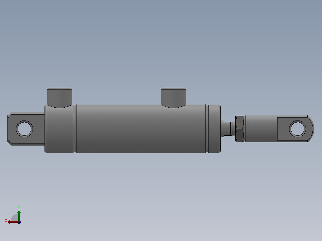 小型液压缸SW图后视图